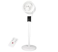 TCP White Pedestal Fan with Remote Control, Quiet Standing Electric Floor Fan for Home, Bedroom or Office, 4-Way Vertical & Horizontal Oscillation, Adjustable Height, Timer, 3 Speeds