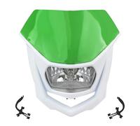 TCPCHKHOPP Motorbike LED Headlight Universal Motorcycle Front Headlight Panel Plate Motocross Dirt Bike Modified Accessories Headlamp(2)