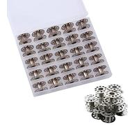 TCPENG® 25 PCS Sewing Machine Bobbins, 25 Pack Iron Bobbins Sewing Machine with Bobbin Box for Brother Singer Babylock Janome Kenmore