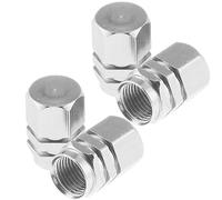 TCPENG® Dust Caps for Car Tyres, 4PCS Tire Valve Stem Caps, Universal Aluminum Tire Valve Cap, Dust Proof Valve Cover for Cars, SUVs, Bike and Bicycle, Trucks, Motorcycles(Silver)