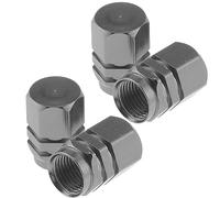 TCPENG® Dust Caps for Car Tyres, 4PCS Tire Valve Stem Caps, Universal Aluminum Tire Valve Cap, Dust Proof Valve Cover for Cars, SUVs, Bike and Bicycle, Trucks, Motorcycles(Gray)