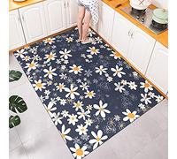 TCpick Kitchen Carpet Comfort Anti-Fatigue Kitchen Non Slip Rubber Backs Padded Kitchen Runners Waterproof Oil-Proof PVC Leather Carpet Runners Office Bathroom Mats,p,140x200cm(55x79in)