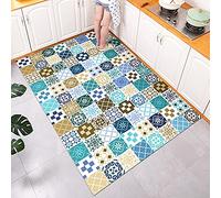 TCpick Kitchen Carpet Comfort Anti-Fatigue Kitchen Non Slip Rubber Backs Padded Kitchen Runners Waterproof Oil-Proof PVC Leather Carpet Runners Office Bathroom Mats,o,100x140cm(39x55in)