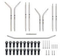 TCRC 10PCS Grade 5 Titanium High Clearance Chassis Links and Steering Links Set for Axial 1/8 AXP8 Gilamon Trail Buggy Upgrade