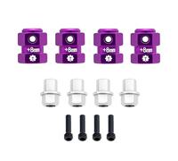TCRC 4PCS Aluminum 12mm Wheel Hex Hubs 8MM Extension Adapters for Axial 1/8 AXP8 Gilamon Trail Buggy Upgrade,Purple