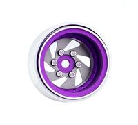 TCRC 4PCS Grade 5 Titanium Wheel Face Aluminum 1.0 Inch Wheels Hubs for 1/24 Axial SCX24 TRX4M FCX24 Redcat Ascent-18 HPI Venture18 1/18 RC Crawler Car Upgrade Parts,Purple
