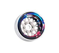 TCRC 4PCS Grade 5 Titanium Wheel Face Splash Anodizing Aluminum 1.0 Inch Wheels Hubs for 1/24 Axial SCX24 TRX4M FCX24 Redcat Ascent-18 HPI Venture18 1/18 RC Crawler Car Upgrade Parts