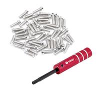 TCRC 75PCS Carbon Steel M2x6mm Beadlock Screws with Aluminum Easy Handheld Installation Tool for 1.9inch 2.2inch Wheel hubs,Silver