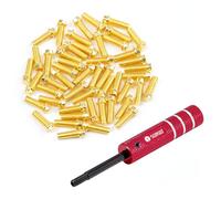 TCRC 75PCS Carbon Steel M2x6mm Beadlock Screws with Aluminum Easy Handheld Installation Tool for 1.9inch 2.2inch Wheel hubs,Gold