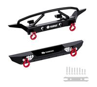 TCRC Aluminum Front and Rear Bumpers Set for 1/24 RC Axial SCX24 Jeep JT Gladiator Upgrades