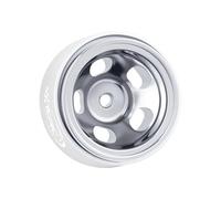 TCRC Vintage Indy Slot Mag Wheels Deep Dish Aluminum 0.7inch Beadlock Wheel Hubs for 1/30 Axial SCX30 Upgrades,Chrome