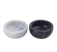 Tcrogsciss Mini Marble Sauce Cups Set Handmade Dipping Bowl Cup Set White&Black, MBBL-S-P2