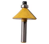 TCT 45 Degree Bearing Guided Chamfer Router Bit 32mm D Cutter 1/4 Shank