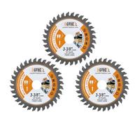 TCT Circular Saw Blade - Carbide Tipped Teeth General Purpose 85MM 32T Cutting Dics with 15MM Arbor for Wood Aluminium Plastic Copper BGTEC, 3 Pack
