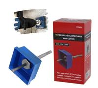 TCT SDS Plus Electricians Back Box Cutter - Square, Double & Circular Socket Cutter for Masonry | 77 x 77 mm Precision Wall Chasing Tool