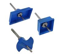 TCT SDS Plus Electricians Box Cutter Set 3 Piece Professional Masonry Wall Chaser for Single & Double Back Boxes, Circular & Square Cutting Blades for Fast Electrical Socket Installation