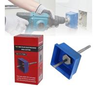 TCT SDS Plus Single Socket Box Cutter 77x77mm - Professional Electricians Masonry Wall Chaser - Tungsten Carbide Blades - Square Back Box Cutter for Electrical Installations