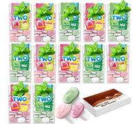 Tct Two Strawberry Lime, Spearmint, Raspberry Lemon Random Mixed Flavoured Sweet 38.5g - Double-Sided Pellets with Refreshing Mint & Fruit Flavours (12 x Tiic Tac)
