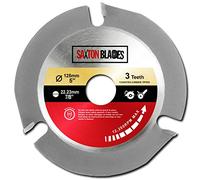 TCT1253T Saxton 125mm 22.23 mm Bore Arbor TCT Circular Saw Wood Blade Disc for Angle Grinder Woodcarving, Sculpting, Shaping, Grooving and Cutting