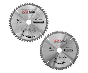 TCT165MXBSK Saxton TCT Circular Wood Saw Blades 165mm x 20mm (16mm Ring) Pack B Compatible with Bosch Makita Dewalt etc