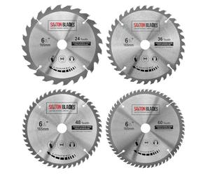 TCT165MXDSK Saxton TCT Circular Wood Saw Blades 165mm x 20mm (16mm Ring) Pack D Compatible with Bosch Makita Dewalt etc