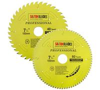 TCT185MXAPRO Saxton Professional Range TCT Circular Saw Blade 185mm 40 and 80T x 30mm Bore, 16, 20, 25mm reduction rings Compatible with Bosch Makita Dewalt etc (Pack A)