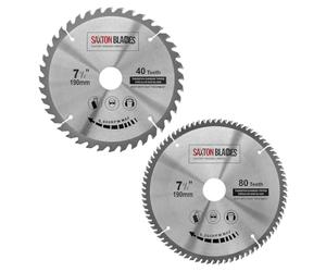 TCT190MXA 2x Saxton TCT Circular Wood Saw Blade 190mm Pack A for Bosch Makita Dewalt
