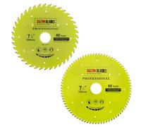 TCT190MXAPRO Saxton Professional Range TCT Circular Saw Blade 190mm 40 and 80T x 30mm Bore, 16, 20, 25mm reduction rings