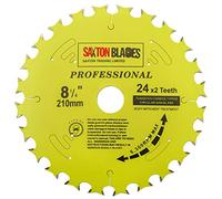 TCT21024DT Saxton Professional Range TCT Circular ‘Double Life’ Blade 210mm x 24x2 Teeth Compatible with Bosch Dewalt Makita etc