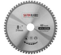 TCT21060TMB Saxton TCT Circular Steel Aluminium Copper Metal Saw Blade 210mm x 60T for Bosch Makita Dewalt Evolution Fits 216mm Saws