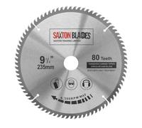 TCT23580T Saxton TCT Circular Wood Saw Blade 235mm x 30mm Bore x 80T for Bosch Makita Dewalt