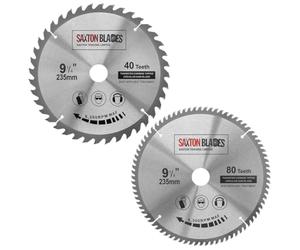 TCT235MXA 2x Saxton TCT Circular Wood Saw Blade 235mm Pack A for Bosch Makita Dewalt