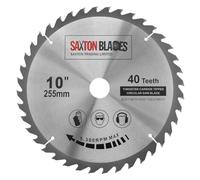 TCT25540T Saxton TCT Circular Wood Saw Blade 255mm x 30mm Bore x 40T for Bosch Makita Dewalt