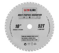 TCT25552TMPT254B Saxton TCT Multi Purpose Innovation Circular Saw Blade 255mm x 52T X 25.4mm Bore Wood and Metal fits Evolution