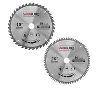 TCT255MXA 2x Saxton TCT Circular Wood Saw Blade 255mm Pack A for Bosch Makita Dewalt