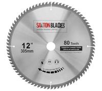 TCT30580T Saxton TCT Circular Wood Saw Blade 305mm x 30mm Bore x 80T for Bosch Makita Dewalt