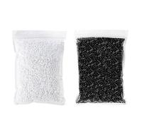 Tcthbc Fuse Beads Black and White, 12000 Pcs, Black: 6000, White: 6000, 5mm, Round, Polyethylene, Compatible with Perler and Hama Beads, 2 Pack, SB6000P-2PACK