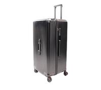 TCTNT Large 30" Trunk Suitcase, Black ABS Hardside Shell, 5X 360 Spinner Wheels, TSA Locks, Aluminium Corner Guards