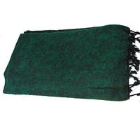 TCV Fair Trade Tibetan Yak Wool Woollen Shawl/Blanket 1.8M x 0.8M (Green)