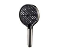 TCVCTNMZTX 15CM Big Panel Massage Spa Pressurized Shower Head 7 Modes High Pressure Rainfall One-Key Stop Handheld Showerhead Shower Head(B)