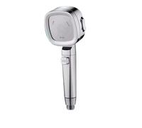 TCVCTNMZTX 1pc Bathroom High Pressure Shower Head, Silvery Plating/Black Square Large Flow Ceiling Mounted Supercharge Shower Head(Silver Shower)