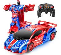 Tcvents Remote Control Car for Boys, Spider Robot RC Car - 2 in 1 Racing RC Cars Toy One Button Deformation & 360°Drifting for Boys Ages 3 4 5-12 Birthday Gift