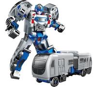 Tcvents Transforming Robot Toy Car for Boys and Girls Age 3+, Friction Booster Car Toys Robot, Birthday Gift