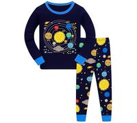 TCWWBB Boys Pyjamas Toddler Dinosaur Moster Truck Pjs Set Kids Sleepwear Cotton Long Sleeve Nightwear 2 Piece Outfit Clothes Set Age 2-8 Years Old