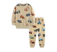 TCWWBB Boys Sweatshirt Sets Dinosaur Digger Tractor Outfits Tracksuit Set Kids Long Sleeve Jumper Sweatshirt Tops Joggers Sweatpants Clothes Set 2 Pieces Cotton Winter Clothing Set Age 1-7 Years Old