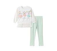 TCWWBB Girls Clothes Set Kids Outfits Toddler Cute Unicorn Bunny Dancing Print Cotton jumper long Sleeve Shirt Dresses Tops Leggings Trousers Pants 2 Piece Clothing Set Age 1-7 Years Old