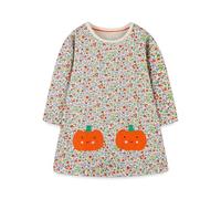 TCWWBB Girls Dresses Pink Long Sleeve Dress Toddler Cotton Unicorn Cat Bowknot T-Shirt Causal Dress Kids Winter/Autumn Cotton Tulle Shirt Cartoon Christmas Halloween Dress for Kid Age 1-7 Years Old