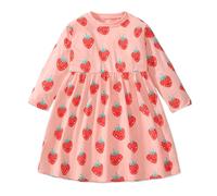 TCWWBB Girls Dresses Toddler Long Sleeve Causal Dress Pink Purple Cotton Unicorn Bunny Cartoon Shirt Dress Kids Winter Autumn Tulle T-Shirt Christmas Halloween Dresses for Kid Age 1-7 Years Old