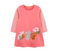 TCWWBB Girls Dresses Toddler Long Sleeve Causal Dress Pink Purple Cotton Unicorn Bunny Cartoon Shirt Dress Kids Winter Autumn Tulle T-Shirt Christmas Halloween Dresses for Kid Age 1-7 Years Old