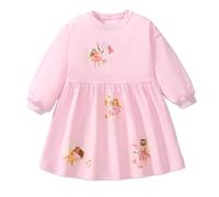 TCWWBB Girls Dresses Toddler Long Sleeve Causal Dress Pink Purple Cotton Unicorn Bunny Cartoon Shirt Dress Kids Winter Autumn Tulle T-Shirt Christmas Halloween Dresses for Kid Age 1-7 Years Old